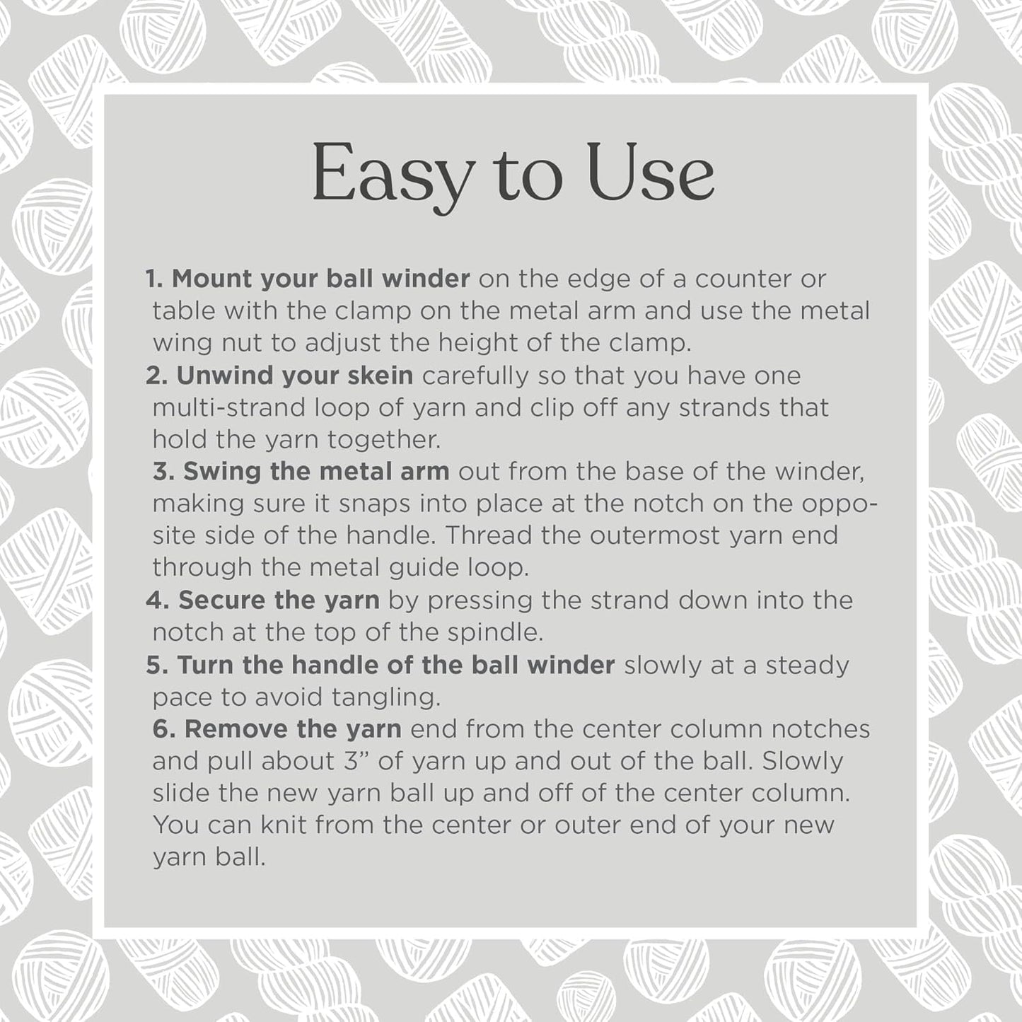 Knit Picks Yarn Ball Winder for Knitting and Crocheting