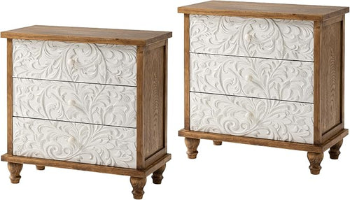 3 Drawer Farmhouse Dresser x 2P by LONYKE