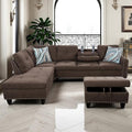 97.5" L Shaped Couch Set Linen, Modular Sectional Couches by Topcomfy