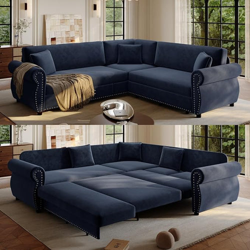88.2" Sectional Sleeper Sofa by Unknown