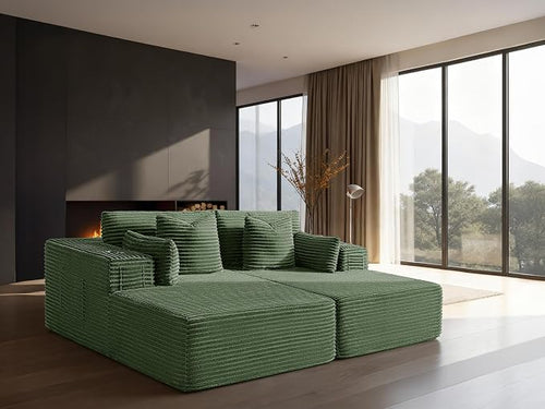 72" Cloud Sectional Couch, Comfort Sleep Sofa by VYUXWO