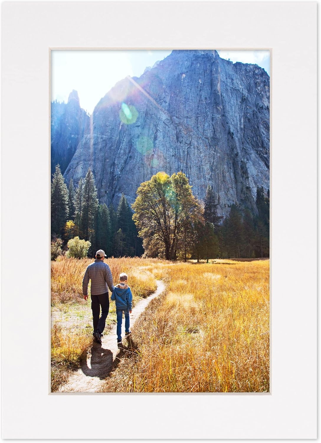 5x7 Mat for 8.5x11 Frame - Precut Mat Board Acid-Free White 5x7 Photo Matte Made to Fit a 8.5x11 Picture Frame, Premium Matboard for Family Photos, Show Kits, Art, Picture Framing, Pack of 10 Mats