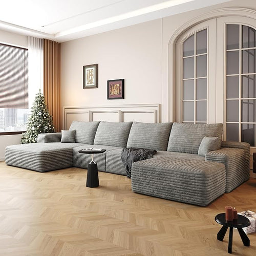 136" Sectional Couches for Living Room Cloud Couch Sofa by AWarmHomeForYou