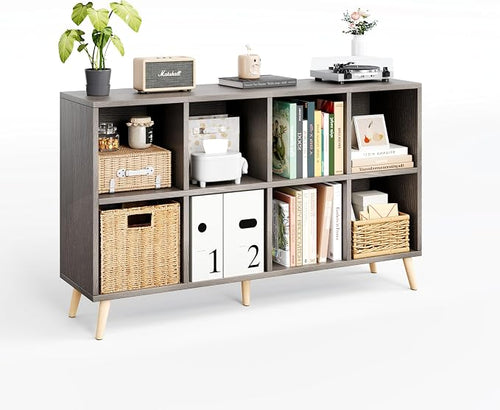 8-Cube Bookshelf 2 Tier Retro Bookcase by Flrrtenv