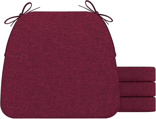 AAAAAcessories D-Shaped Chair Cushions, Machine-Washable Cover, Wine Red by AAAAAcessories