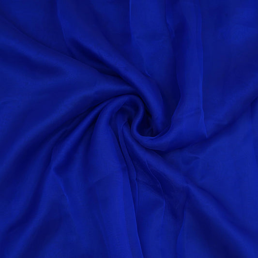 Organza Fabric 5 Yard Bridal Solid Sheer Organza Fabric Bolt for Wedding Dress, Fashion, Crafts, Decorations Silky Shiny Organza 44" - (5 Yard, Royal Blue)