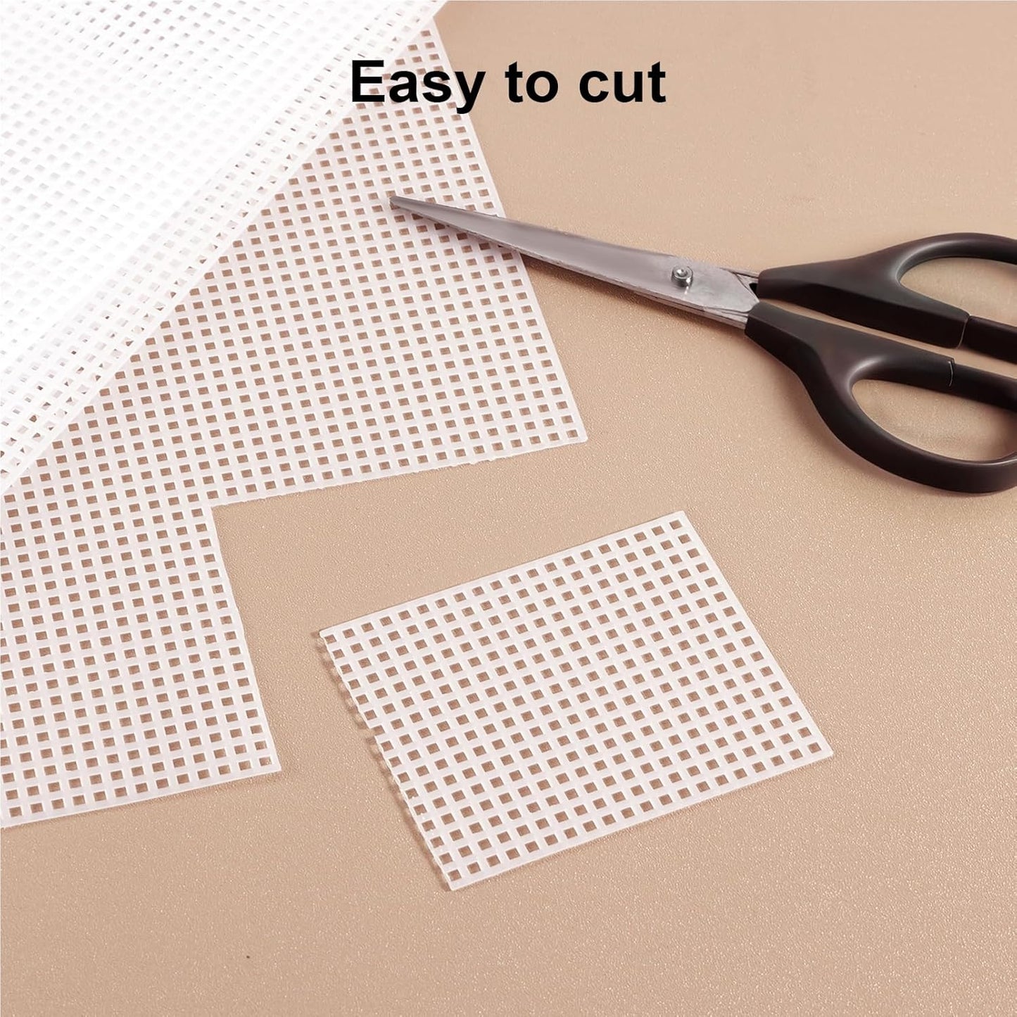 Pllieay 10PCS 7 Count Plastic Canvas Sheets, 10.2x13.2 inch Plastic Mesh, Eye Mesh for Embroidery, Acrylic Yarn Crafting, Knit and Crochet Projects, Make Aquarium Dividers(with 5Pcs Weaving Needles)