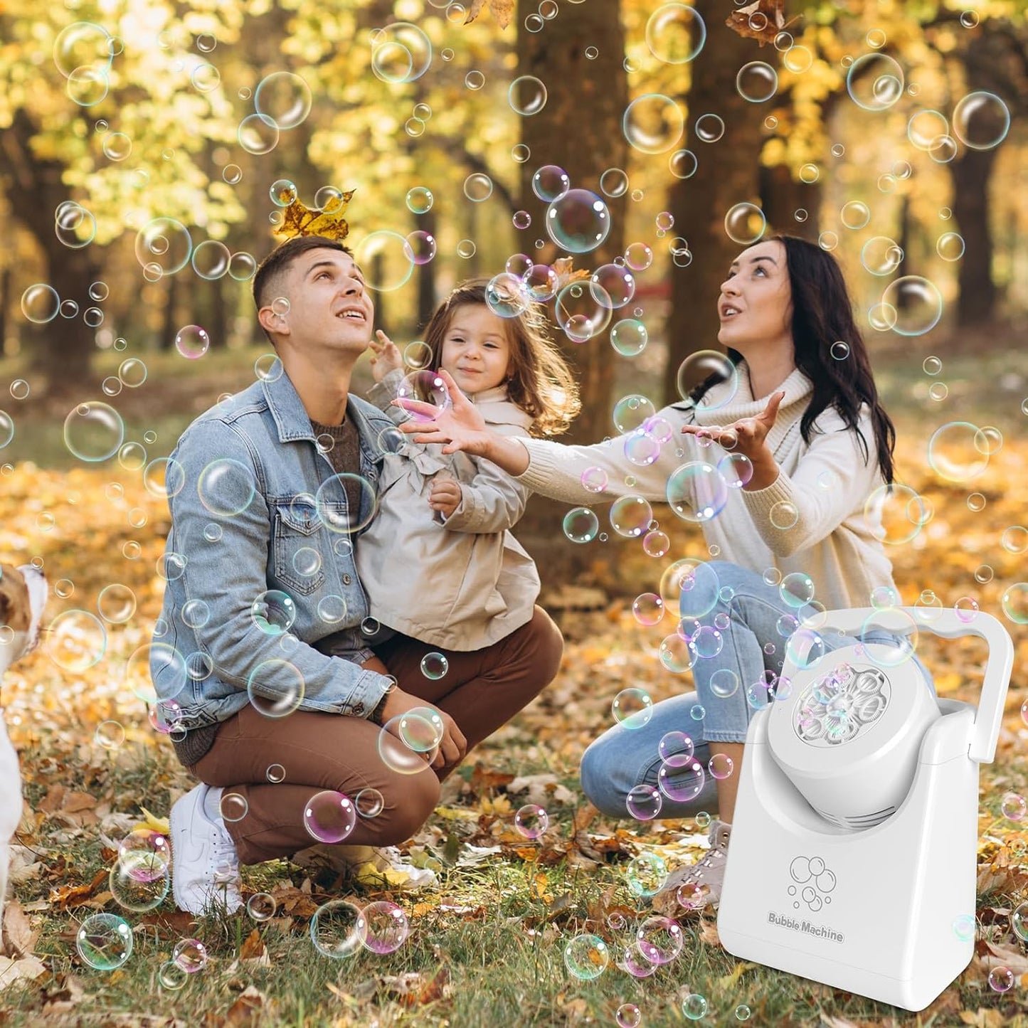 Bubble Machine for Kids Toddlers,Automatic Bubble Blower,Portable Adjustable Angle Bubble Maker,Bubbles Toy for 3 4 5 6 7 Year Old Boy Girl,Outdoor Party Birthday Easter Baskets Stuffers Gifts