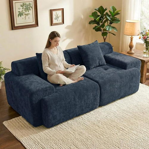 83.5" Boneless Loveseat Couch, Cloud Comfy Couches by Mifnas