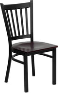 Flash Furniture HERCULES Series Black Vertical Back Metal Restaurant Chair by FlashFurniture