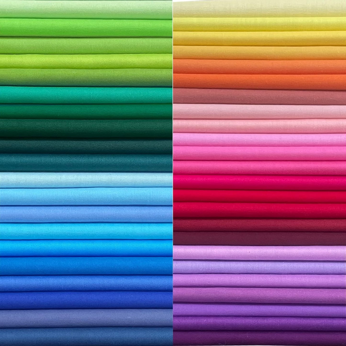 HANPATQUI 200PCS 4 x 4 inch Solid 100% Cotton Fat Quarters Fabric for Sewing and Quilting Bundles Precut Fabric Square for DIY Craft Patchwork