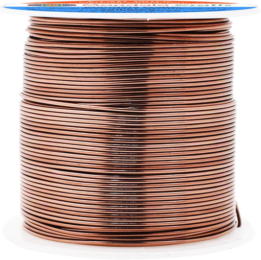 Mandala Crafts 20 Gauge Anodized Aluminum Craft Wire for Jewelry Making - 100 FT Colored Flexible Light Brown Wire - Bendable for Bonsai Armature Crafting Sculpting