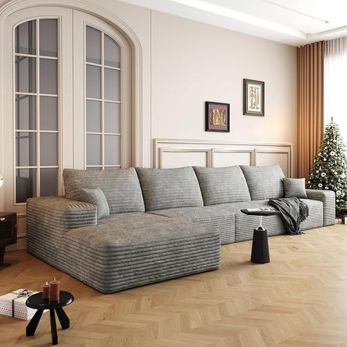 136" Sectional Couches for Living Room Cloud Couch Sofa by AWarmHomeForYou