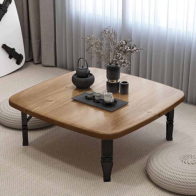 JHDXL Folding Japanese Floor Table，Folding Floor Coffee Table, Vintage Portable by Unknown