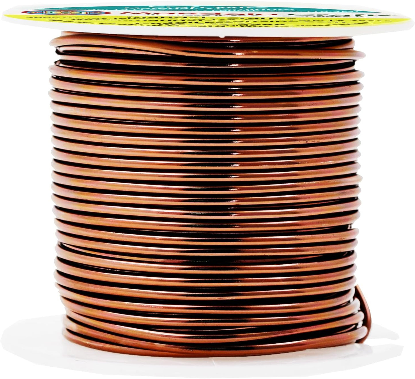 Mandala Crafts 14 Gauge Anodized Aluminum Craft Wire for Jewelry Making - 60 FT Colored Flexible Brown Wire - Bendable for Bonsai Armature Crafting Sculpting