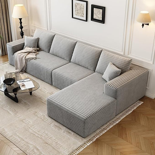 135.4" Cloud Modular Sectional Sofa Couch by Settab