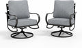 Sophia & William 2 Pieces Patio Furniture Sets Metal Sofa Chairs Patio Cushion by SophiaWilliam