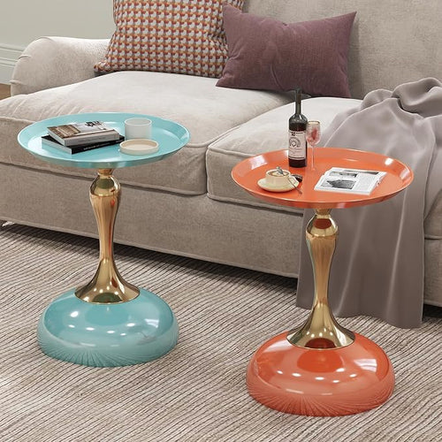 2-Pack Sleek Hourglass Side Table by Unknown