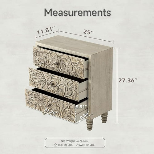 3 Drawer Farmhouse Dresser - Image 2