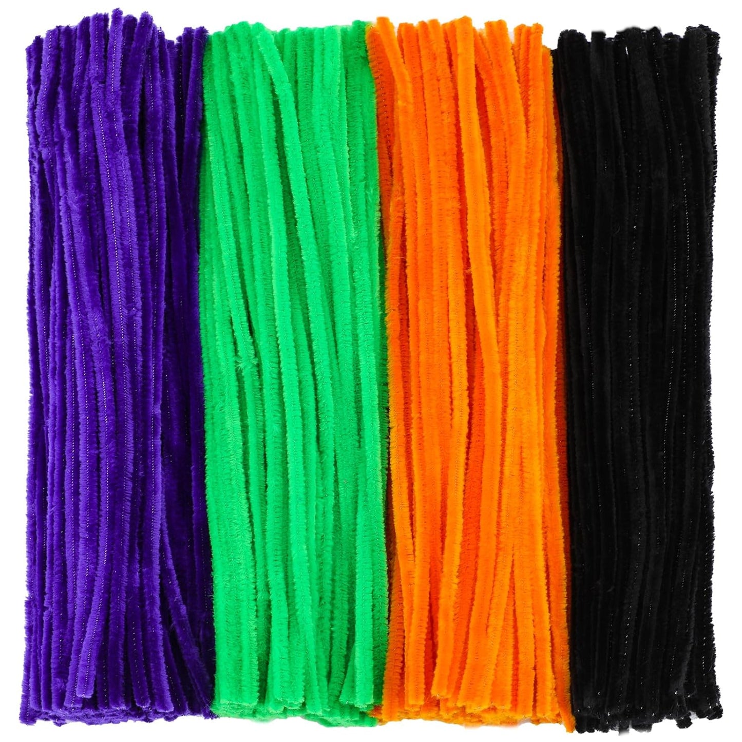 240 Pcs Pipe Cleaner Set, 4 Color Chenille Stems Craft Set for Art & Craft Projects