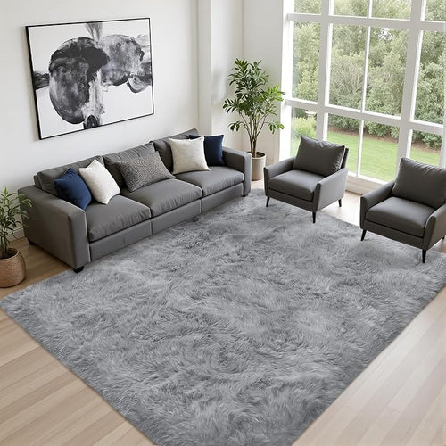8x10 Area Rugs for Living Room Bedroom: Ultra Soft Fluffy Shag Rug Upgrade - Image 2