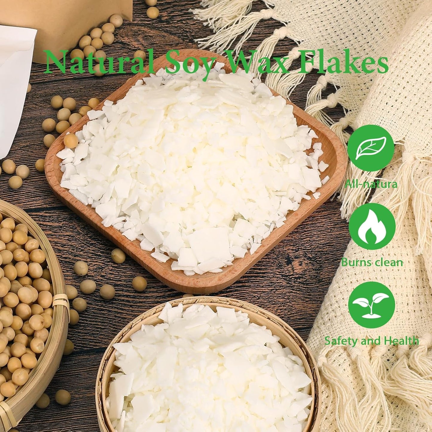 SAEUYVB Candle Making Kit with Wax Melter, Candle Wax for Candle Making - DIY Candle Making Supplies, Including 2lbs Soy Wax Flakes, Melting Pot, Electric Stove,Candle Kit for Adults, Beginnner