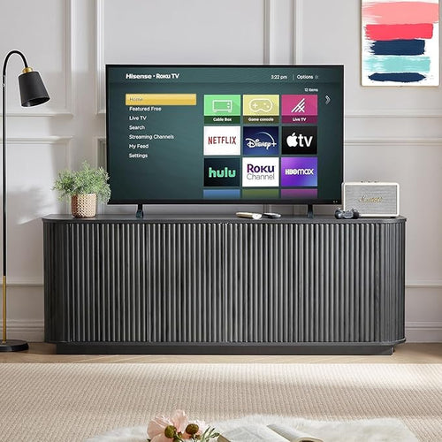 64'' Fluted TV Stand for TVs up to 75'', Modern Long Media Console by WelcometoCUPYUOOU