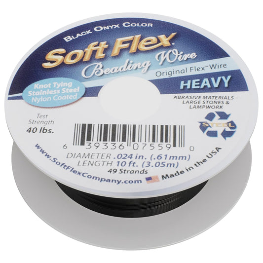 Soft Flex 49 Strand Beading Wire - Heavy 0.24 Diameter - 10 Feet Nylon Design Wire
