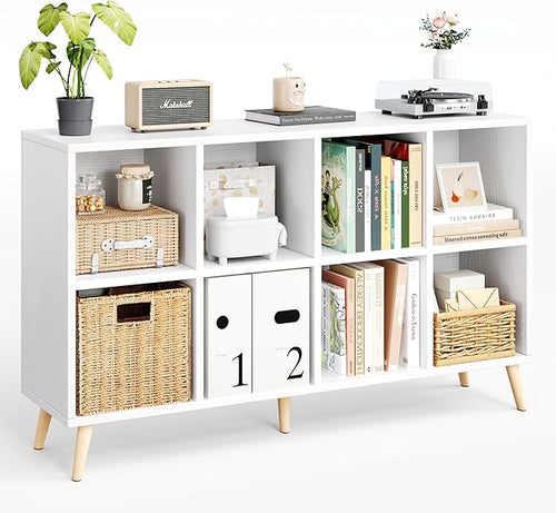 8-Cube Bookshelf 2 Tier Modern Bookcase by Flrrtenv