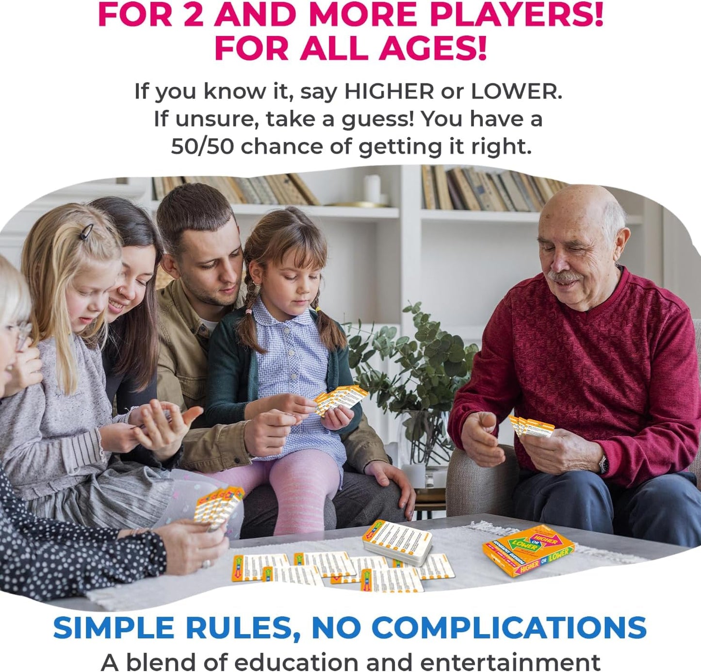 QUOKKA Trivia Board Games for Kids and Adults - Version V2.0 - Family Night Geography Games 4xSet Higher or Lower Trivia Cards | Guess Fun Questions | 2 + Players - Challenge Your Geography Knowledge