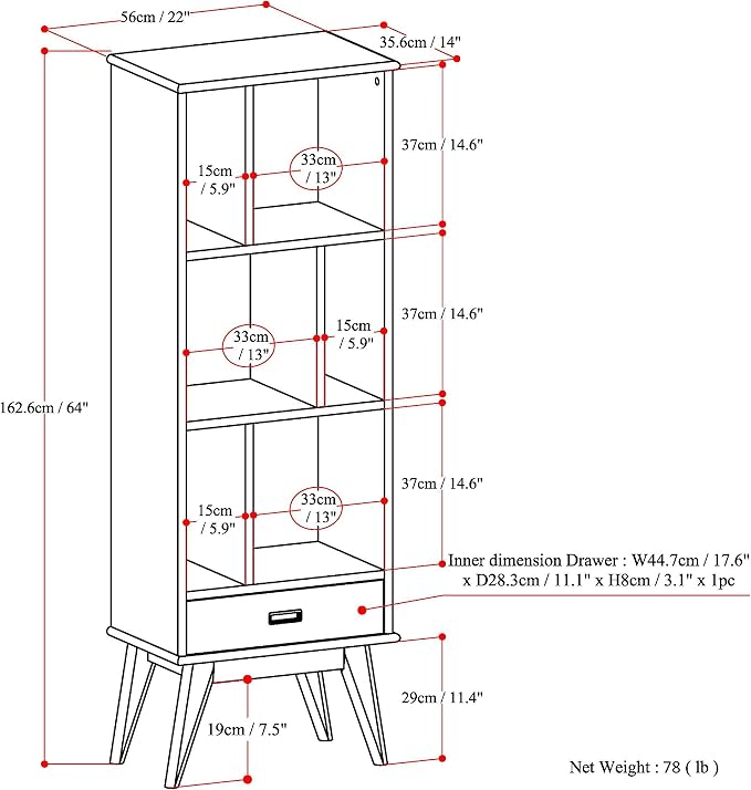 SIMPLIHOME Draper Bookcase - Image 14