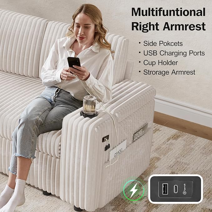 Vipbear 86" Modular Sectional Sleeper Sofa - Image 8