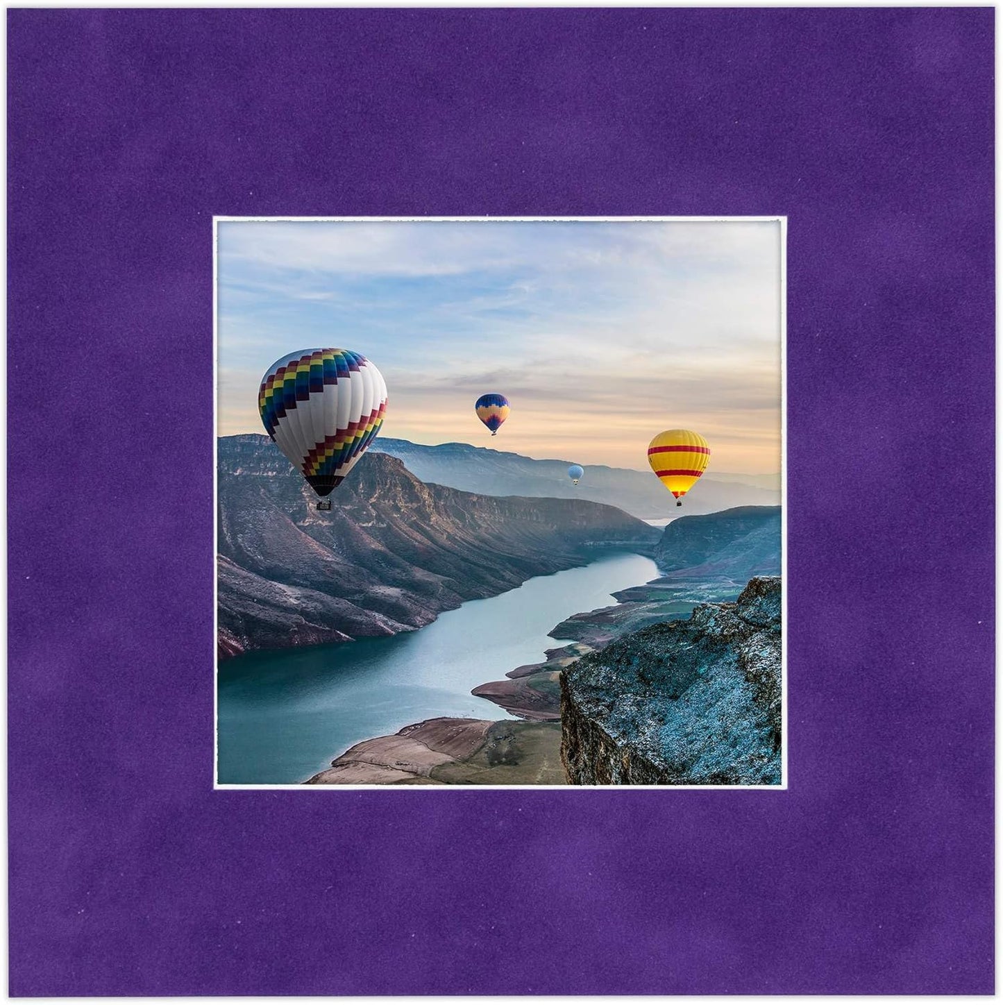 Pack of 25 Acid Free 11x14 Mats Bevel Cut for 8.5x11 Photos - Purple Crocus Suede Precut Matboards For Pictures, Photos, Framing - 4-ply Thickness