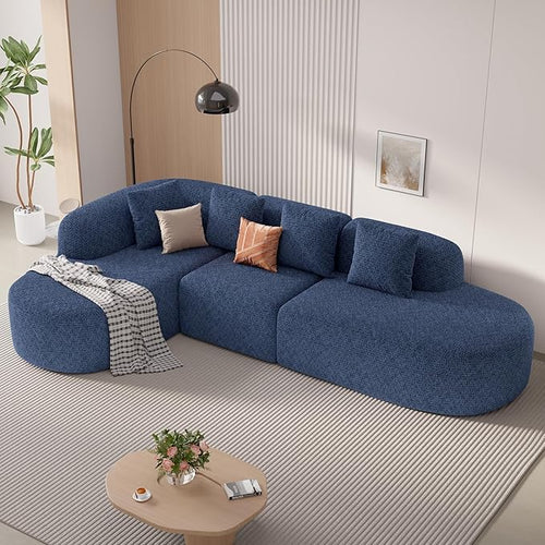 114 Inch Boneless Couches for Living Room, Modern Modular Sectional Sofa by Luxanimarion