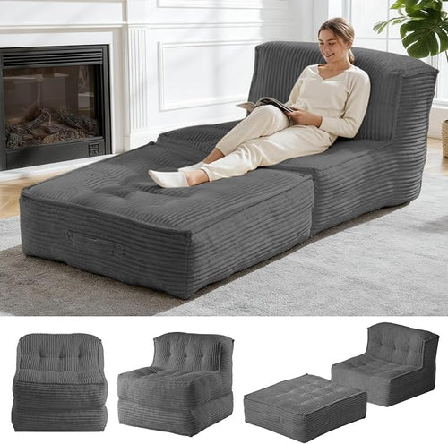 5-in-1 Convertible Folding Sofa Bed, Frameless Convertible Couch by AOLVDOW