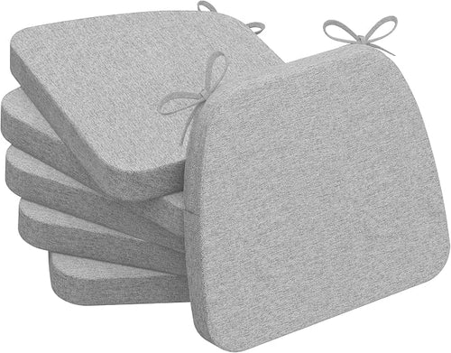 AAAAAcessories D-Shaped Chair Cushions, Machine-Washable Cover, Light Gray by AAAAAcessories