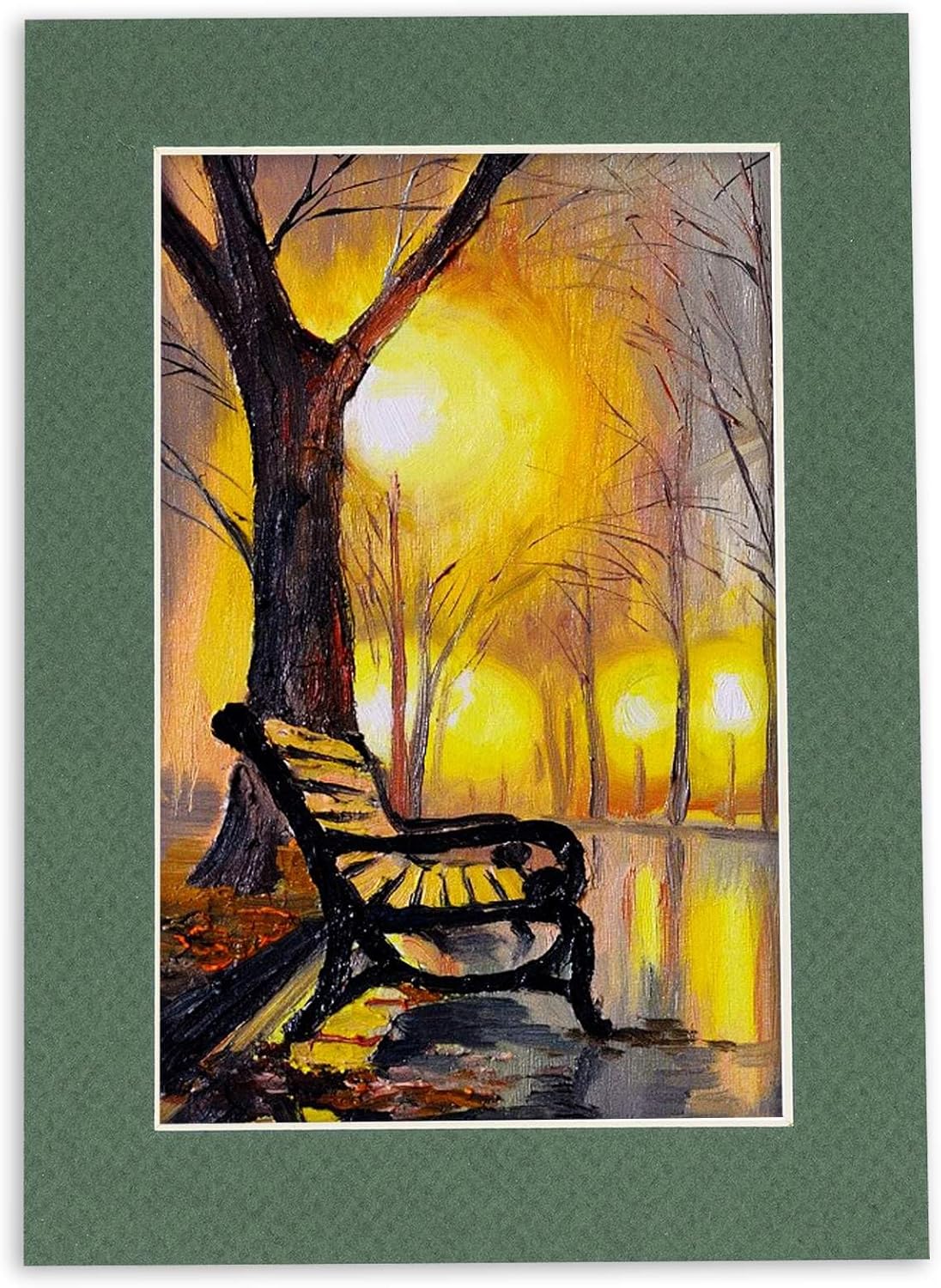 Poster Palooza 8.5x11 Mat Bevel Cut for 7x9 Photos - Acid Free Hunter Green Precut Matboard - For Pictures, Photos, Framing - 4-ply Thickness