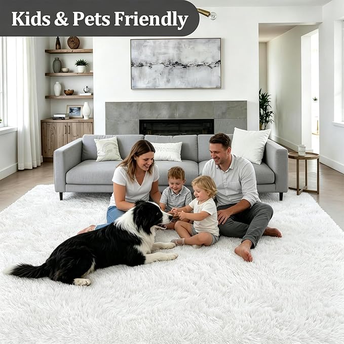 8x10 Area Rugs for Living Room Bedroom: Ultra Soft Fluffy Shag Rug Upgrade - Image 4