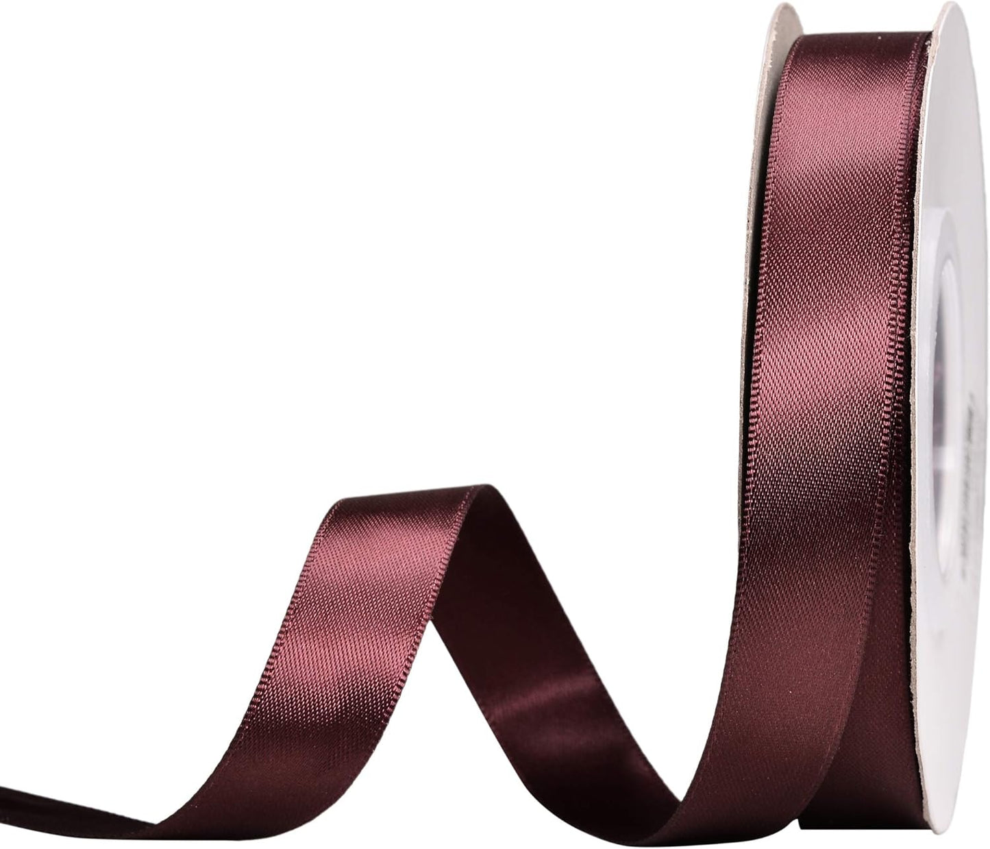 YAMA Burgundy Double Face Satin Ribbon - 5/8" 25 Yards Burgundy Ribbon for Gift Package Wrapping,Floral Design,Hair Bow Clip Making,Crafting,Sewing,Wedding Decor
