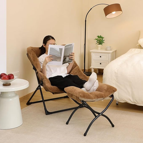 15" Folding Ottoman, Foldable Footrest Stool, Portable Small Foot Stool - Image 2