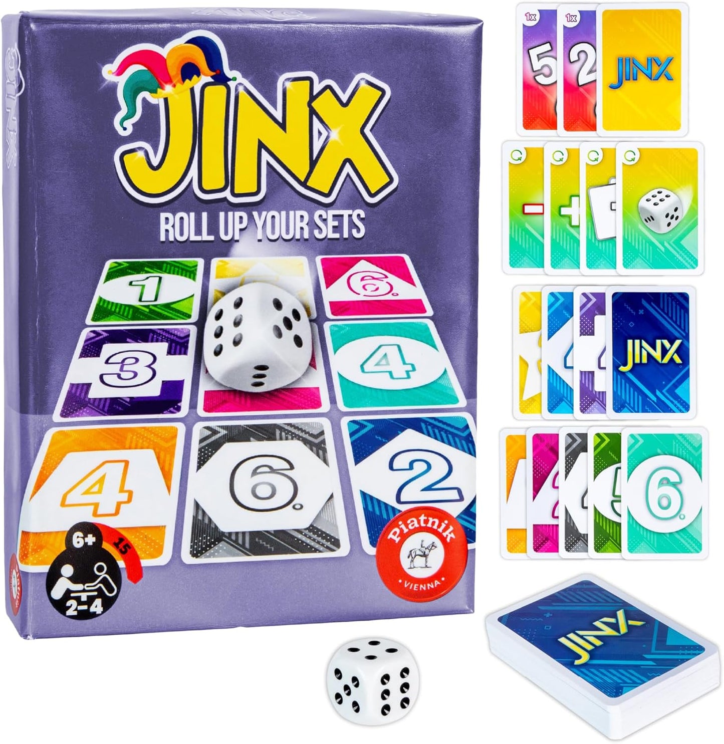 Jinx – Fast-Paced Dice and Card Collection Game for 2-4 Players – Roll, Collect & Score – Fun Family Game for Kids and Adults Ages 8+