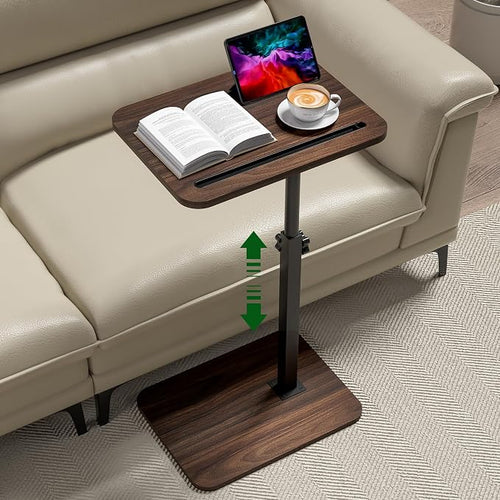 360° Swivel Sofa Side Table for Couch by Unknown