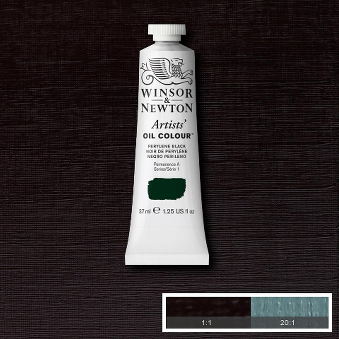 Winsor & Newton Artists' Oil Color, 37ml (1.25 oz) Tube, Perylene Black