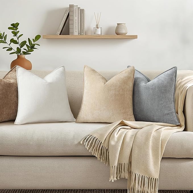 decorUhome Summer Couch Throw Pillow Covers 18x18 Set of 2, Decorative Soft - Image 3
