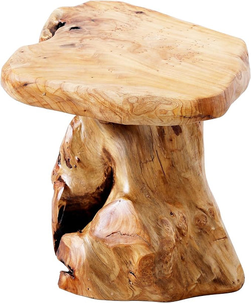 13.8" Cedar Stump Stool, Natural Wooden Side Table, Plant Stool, Live Edge by Apeacefulmomentbeginshere