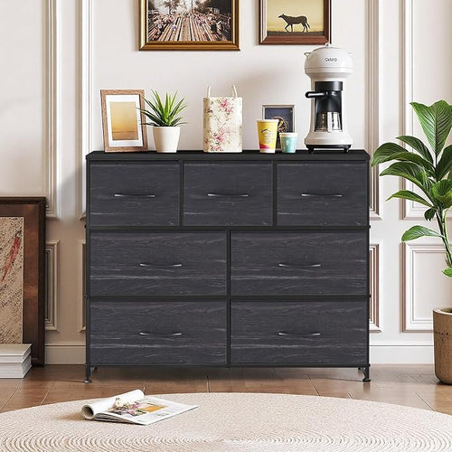 7-Drawer Dresser for Bedroom, Anti-Tip Wide Storage Organizer Fabric Chest of - Image 2
