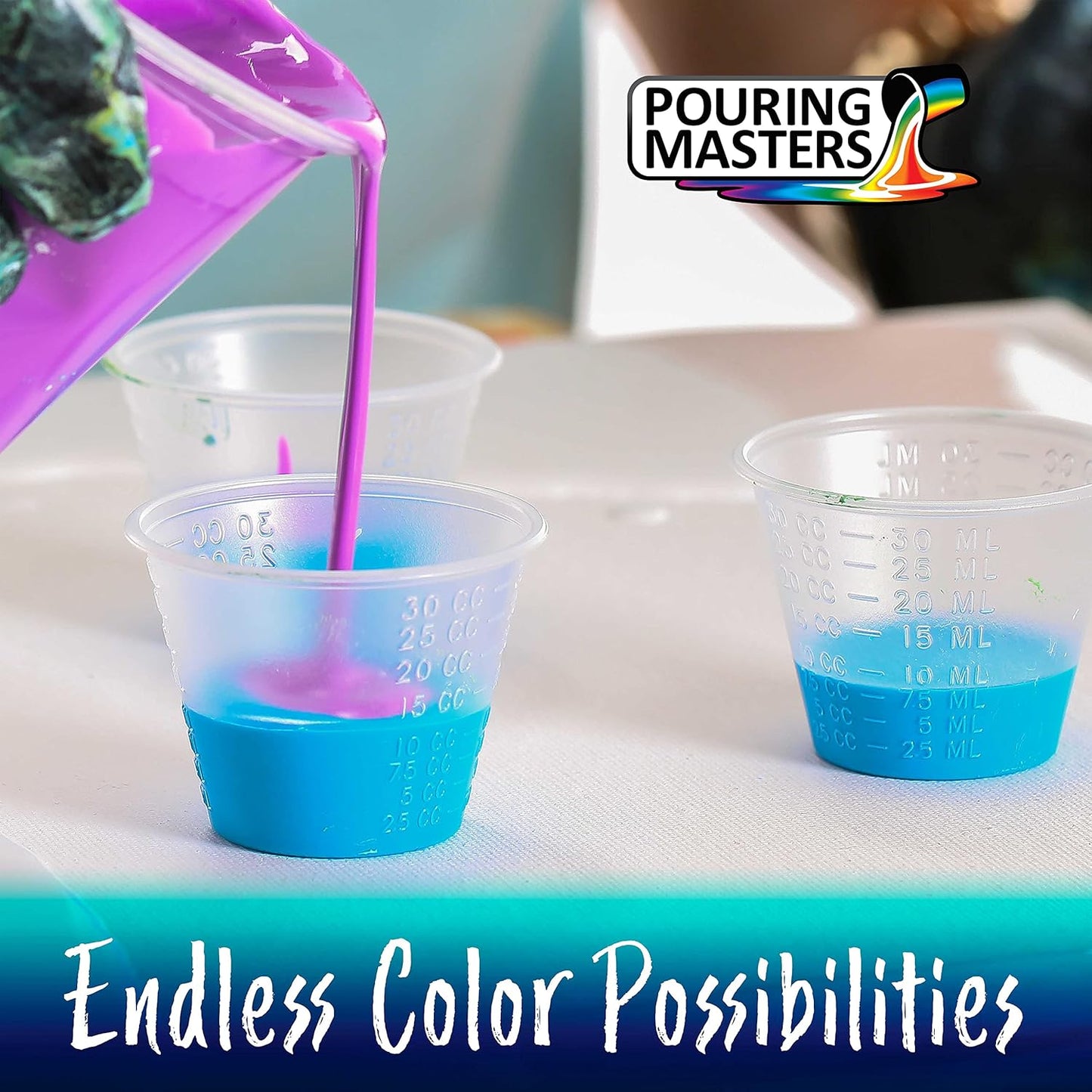 Pouring Masters Wild Purple Iridescent Special Effects Acrylic Pouring Paint - Premium 64-Ounce Pre-Mixed Fluid Acrylic Paint - Fluid Art Supplies for Canvas, Wood, Paper, Tile & Rocks