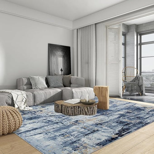 4x6 Area Rugs Washable Rug: Modern Abstract Living Room Rug Soft Anti-Skid Thin - Image 2