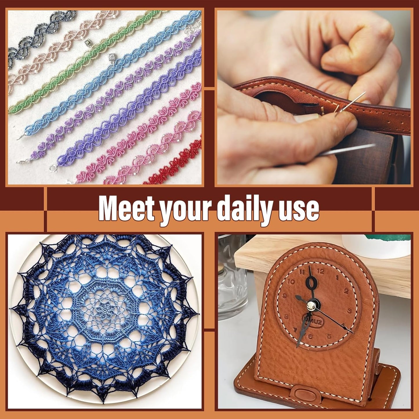 0.55 mm 54 Yards Round Waxed Thread, Waxed Thread for Leather Sewing String for Sewing, Stitching, Bookbinding, Bracelet, Braiding (Light Grey)