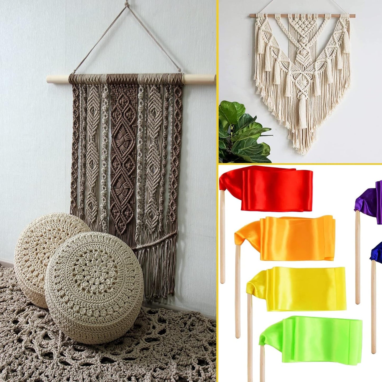 1/2 x 15 Wooden Dowels Wooden Sticks for Crafts, 10 PCS Macrame Wood Dowel Rods, Unfinished Hard Wood Sticks for Crafting, Arts and DIYers, Tiered Cake Support and Wedding Ribbon Wands